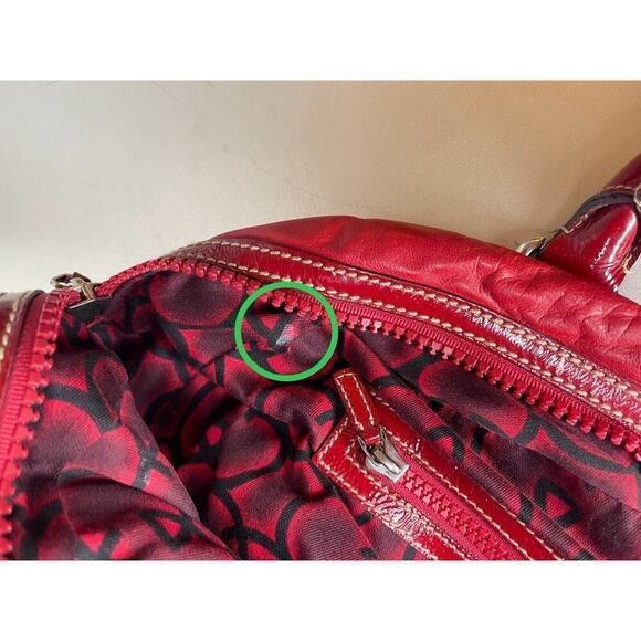 Gucci Snow Glam Boston Top Handle Bag Y2K Patent Red Leather - Picture 3 of 16